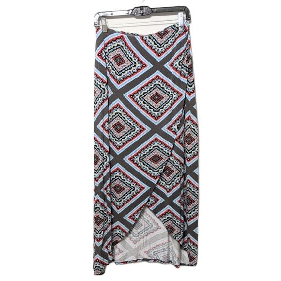 Anthropologie MAEVE Maina Geometric Faux Wrap Midi Skirt S - Picture 2 of 9